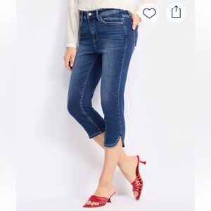 Dark Blue Women's Cropped Jeans